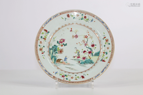 Porcelain plate of the famille rose, China 18th