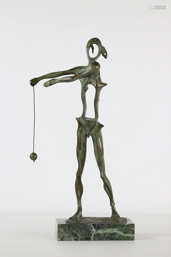 Salvador Dali Homage to Newton 1981 Bronze sculpture