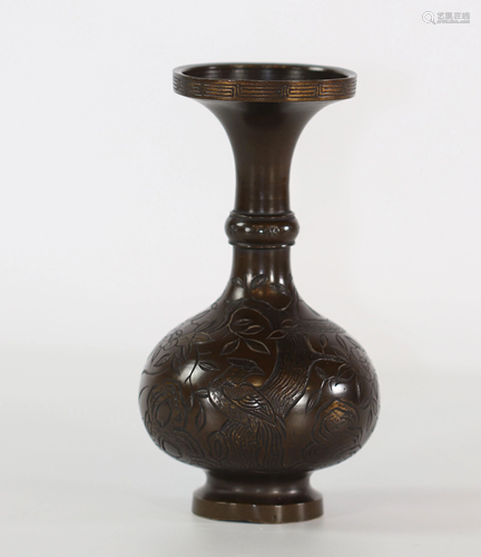 Japan Meiji bronze vase