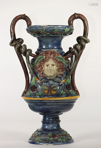 School tower vase decorated with snakes in the spirit