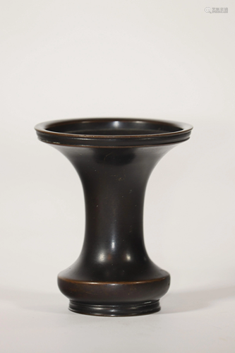 Bronze vase - Meiji - Buddhist candlestick