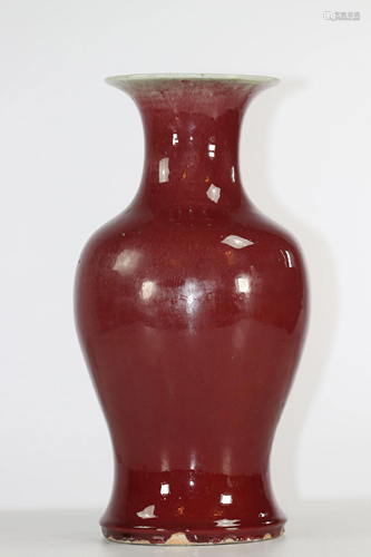 Porcelain vase with ox blood glaze, China XIX