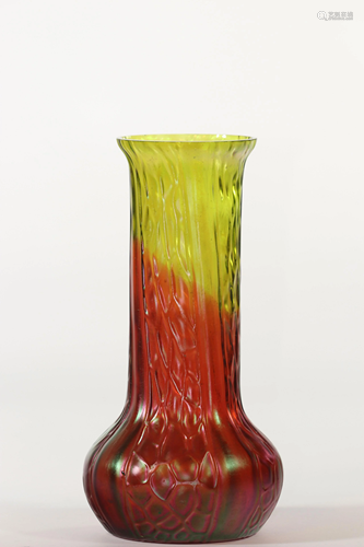 Loetz (att) iridescent vase circa 1900