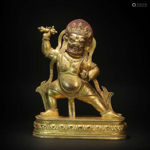 Copper and Golden Dharma Buddha from 17th Century