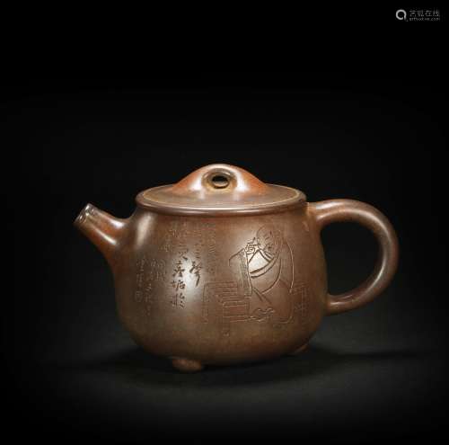 Dark-red Enameled Pottery from Ancient China