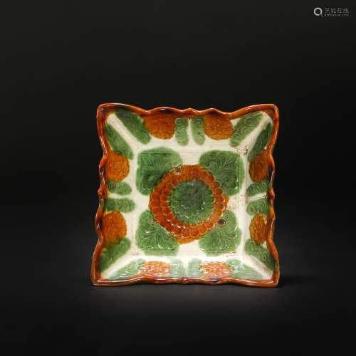 tri-colored Kiln Plate from Liao