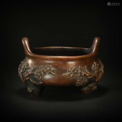 Three Footed Copper censer from Ming