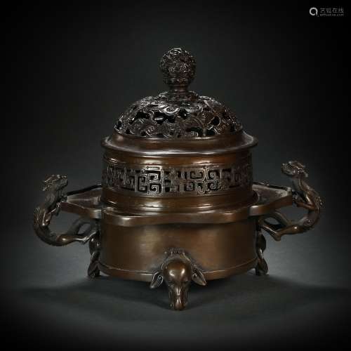 Copper Censer from Qing