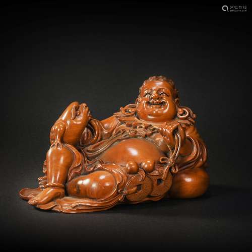 Wood Carved Buddha Statue from Qing