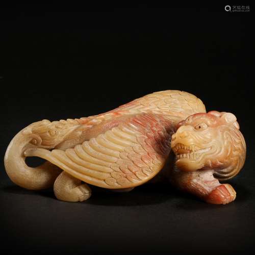 ShouShan Stone Ornament in Beast form from Qing