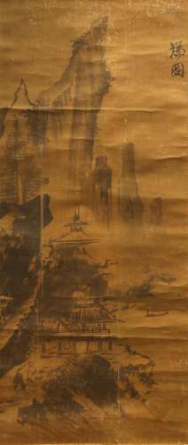 Ink Painting of Landscape from ZhangRuiTu