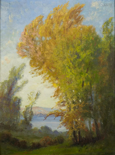 Manchus Carlton Loomis (IL,CA,1861-1938) oil painting