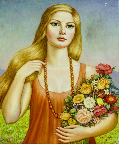 Adria Parez Pulido (Spain,1932-1975) oil painting