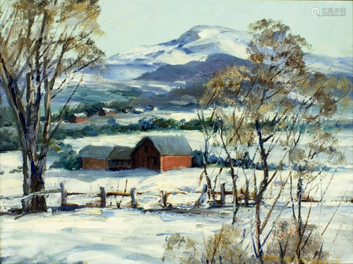 Mabel Christiansen (NY,mid 20C) oil painting