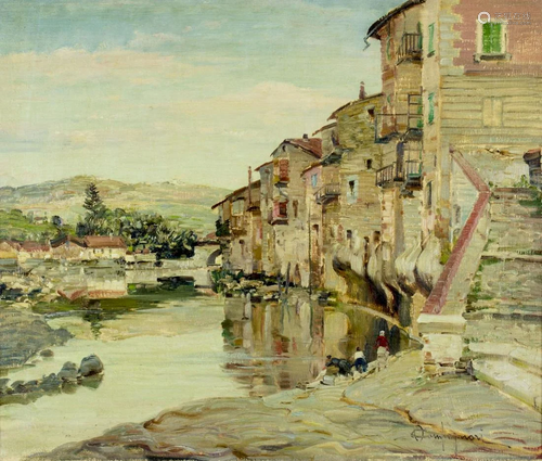 Ottorino Campagnari (Italy,1910-1981) oil painting