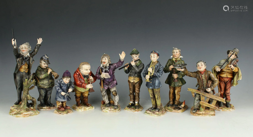 Eckert Dresden Volkstedt 10 figurines 