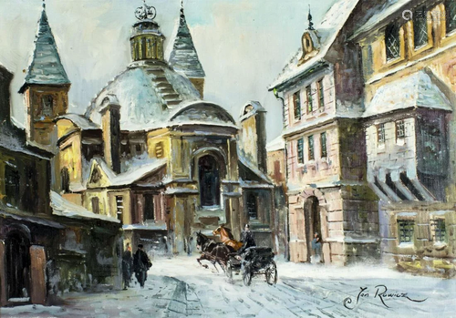 Jan Rawicz (Polish,19/20C) oil painting