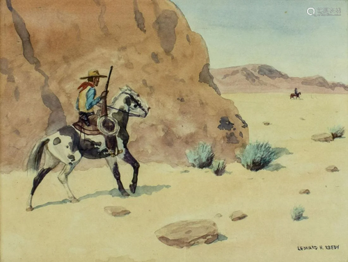 Leonard Howard Reedy (IL,1899-1956) watercolor painting