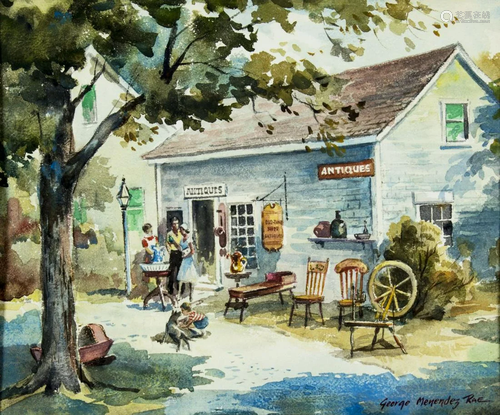 George Menendez Rae (NY,Canada,1906-1992) watercolor