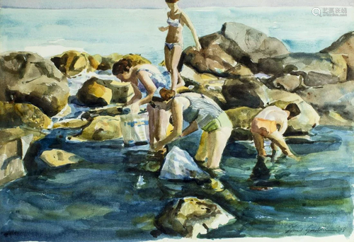 Shirl Goedike (CA,b 1923) watercolor painting