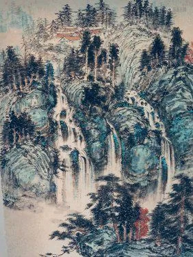 Chinese Paper Hanging Scrolled Painting