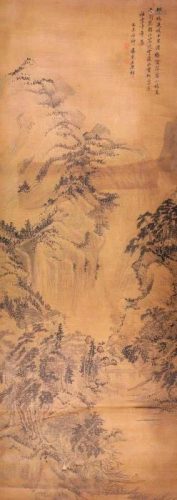 Chinese Silk Hanging Scrolled Painting