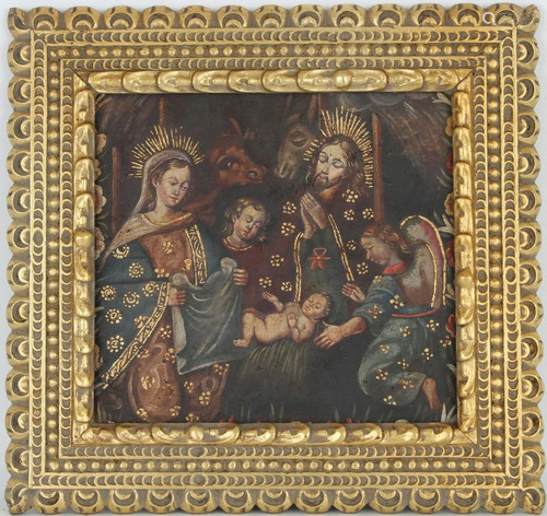 17th C. Spanish School Painting of Holy Family