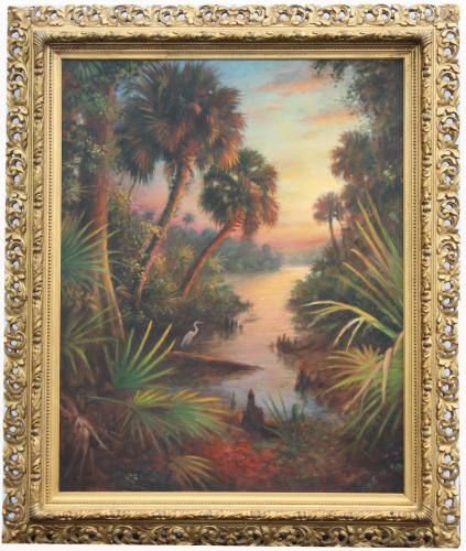 Tom Sadler (American 20th C)Large Florida Painting
