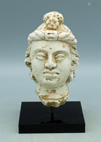 Gandharan Stucco Head - Indus Valley, 5th C AD