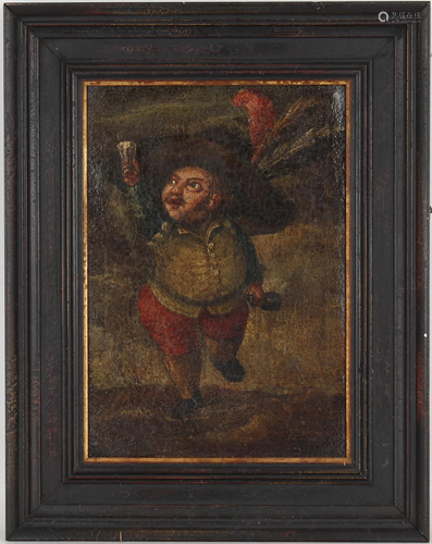 17th century Painting of Man in Plumed Hat