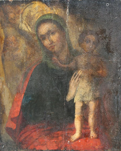 Early 17th C. Old Master Painting of Madonna