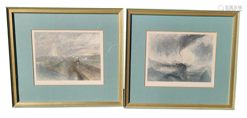 (2) J.M.W. Turner Hand-Colored Lithographs