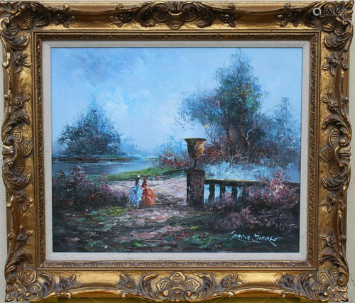 Vintage French Landscape, Signed