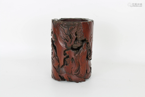 18th C. Chinese Bamboo Brushpot