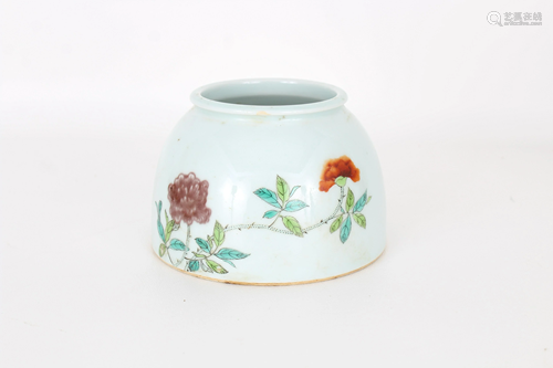 Chinese Famille Rose Water Pot, Kangxi Mark