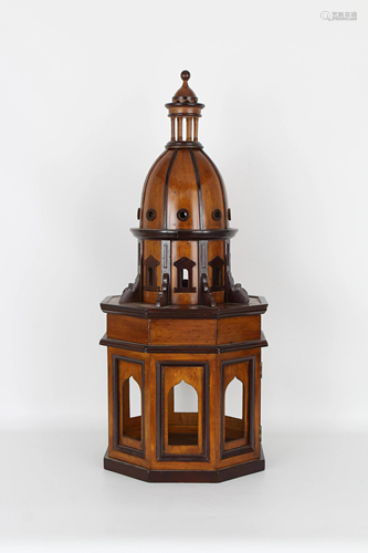 Architectural Carved Wood Model of a Dome