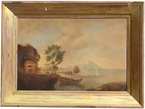 Italian School, Early Painting of Mt. Vesuvius