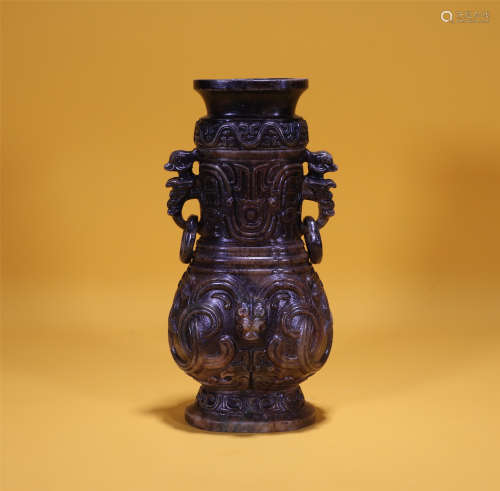 Carved Jade Vase Han Style