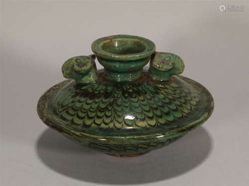 Twist Glazed Pottery Jar Tang Style