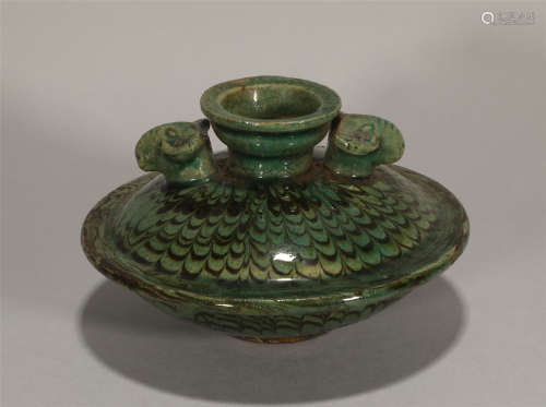 Twist Glazed Pottery Jar Tang Style