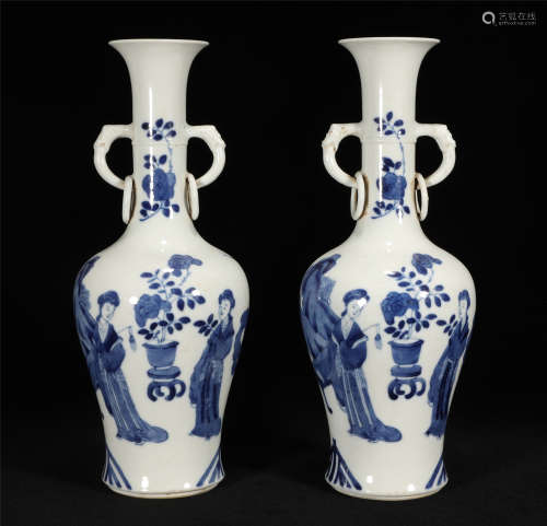 Blue and White Vases Kangxi Style