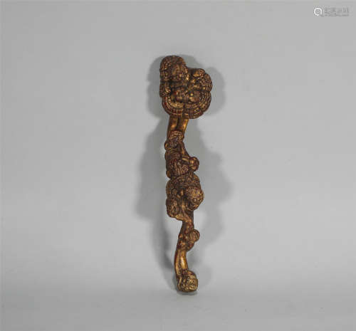 Gilt Bronze Ruyi Scepter Qing Style