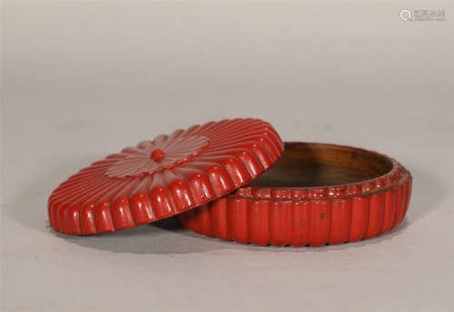 Cinnabar Lacquer Box Qing Style