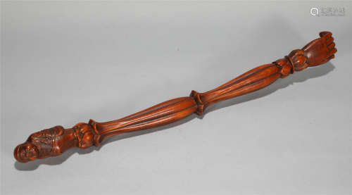 Carved Boxwood Scepter Qing Style