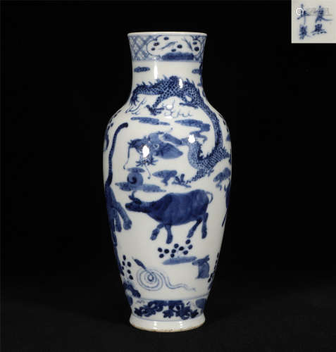Blue and White Vase Qing Style
