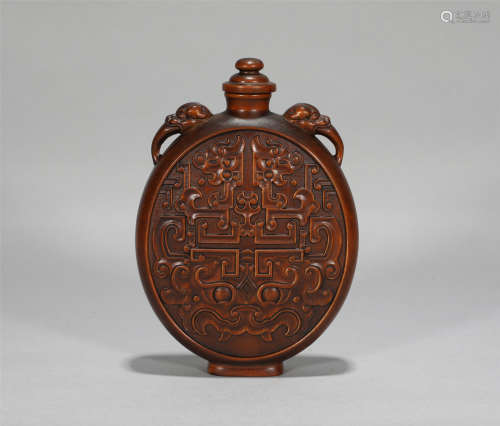 Carved Boxwood Jar Qing Style