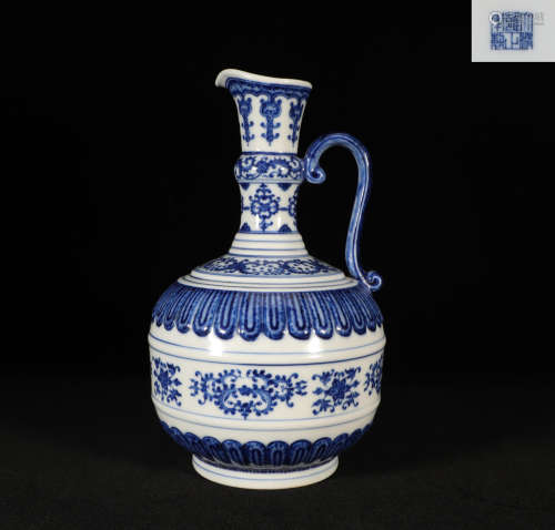 Blue and White Ewer Qianlong Style