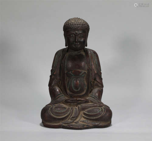 Carved Aloewood Buddha Qing Style