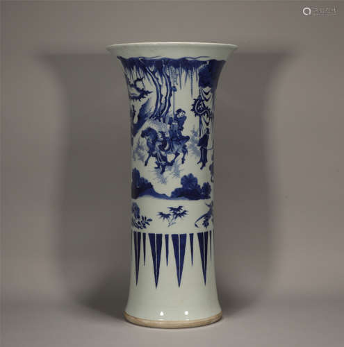 Blue and White Beaker Vase Chongzhen Style