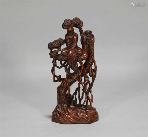 Carved Boxwood Arhat Qing Style